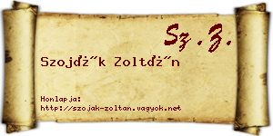 Szoják Zoltán névjegykártya